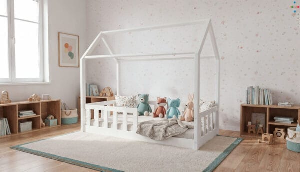 Łóżko domek LULLU – niskie nóżki
