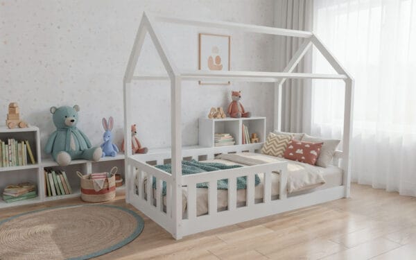 Łóżko domek LULLU – niskie nóżki