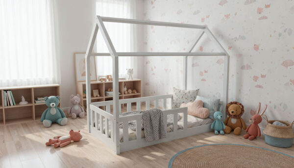 Łóżko domek LULLU – niskie nóżki