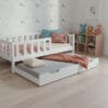 Łóżko dziecięce LULLU – wysokie nóżki z szufladą