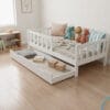 Łóżko dziecięce LULLU – wysokie nóżki z szufladą