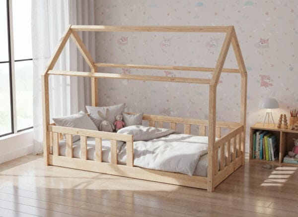Łóżko domek LULLU – niskie nóżki