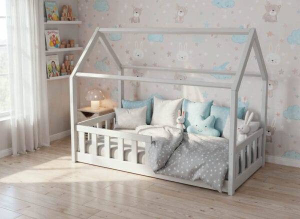 Łóżko domek LULLU – niskie nóżki