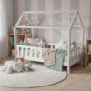 Łóżko domek LULLU - wysokie nóżki