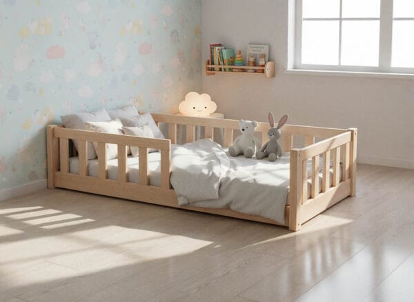 Łóżko dziecięce LULLU – niskie nóżki