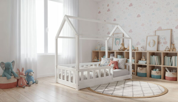 Łóżko domek BUBU - niskie nóżki