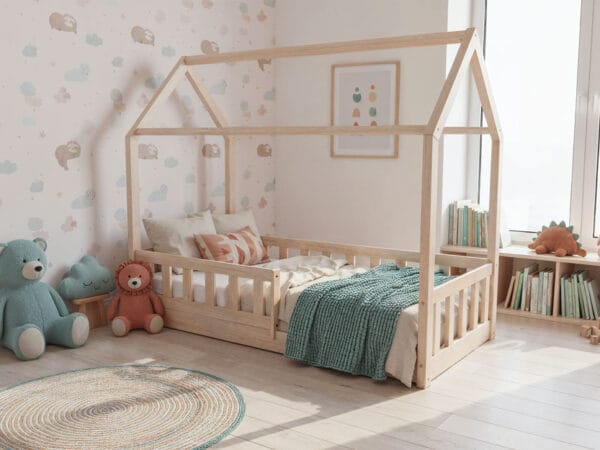 Łóżko domek BUBU - niskie nóżki