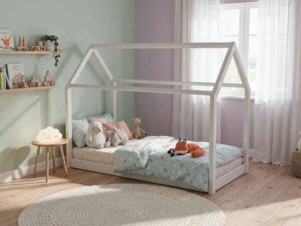 Łóżko dziecięce domek NUNU – niskie nóżki