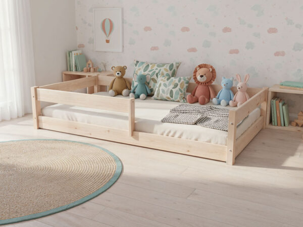 MIMI-łózko-niskie-nóżki-mise-dywan Łóżko dziecięce MIMI – niskie nóżki