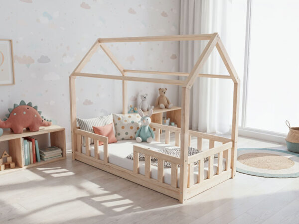 Łóżko domek TUTU - niskie nóżki