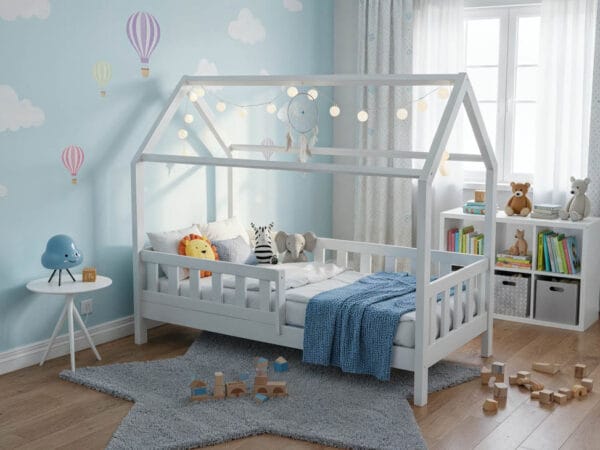 Łóżko domek BUBU - wysokie nóżki