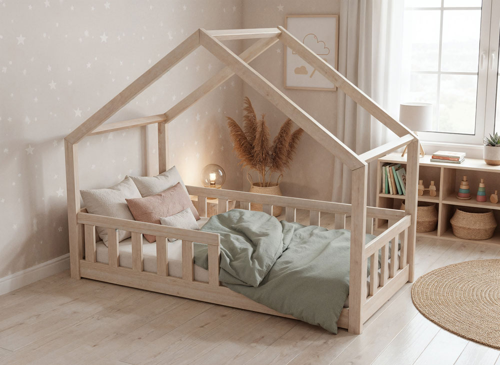 lullu domek niskie nozki szeroki dach kolor niemalowana sosna bphp