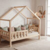 Łóżko domek LULLU - wysokie nóżki, szeroki dach