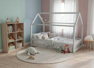 Łóżko domek LULLU - wysokie nóżki