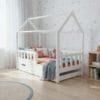BUBU-łózko-doemk-wysokie-nózki-z-szuflada-na-materac-kolor-biały-zamknięta Łóżko domek BUBU - wysokie nóżki z szufladą